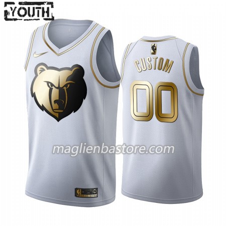 Maglia NBA Memphis Grizzlies Personalizzate Nike 2019-20 Bianco Golden Edition Swingman - Bambino